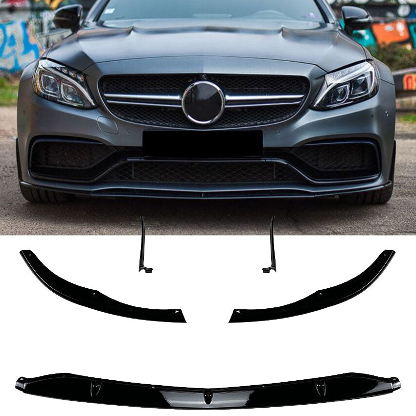 Frontspoiler Spoilerlippe Hochglanz Schwarz Mercedes C63 AMG W205 S205 C205 A205