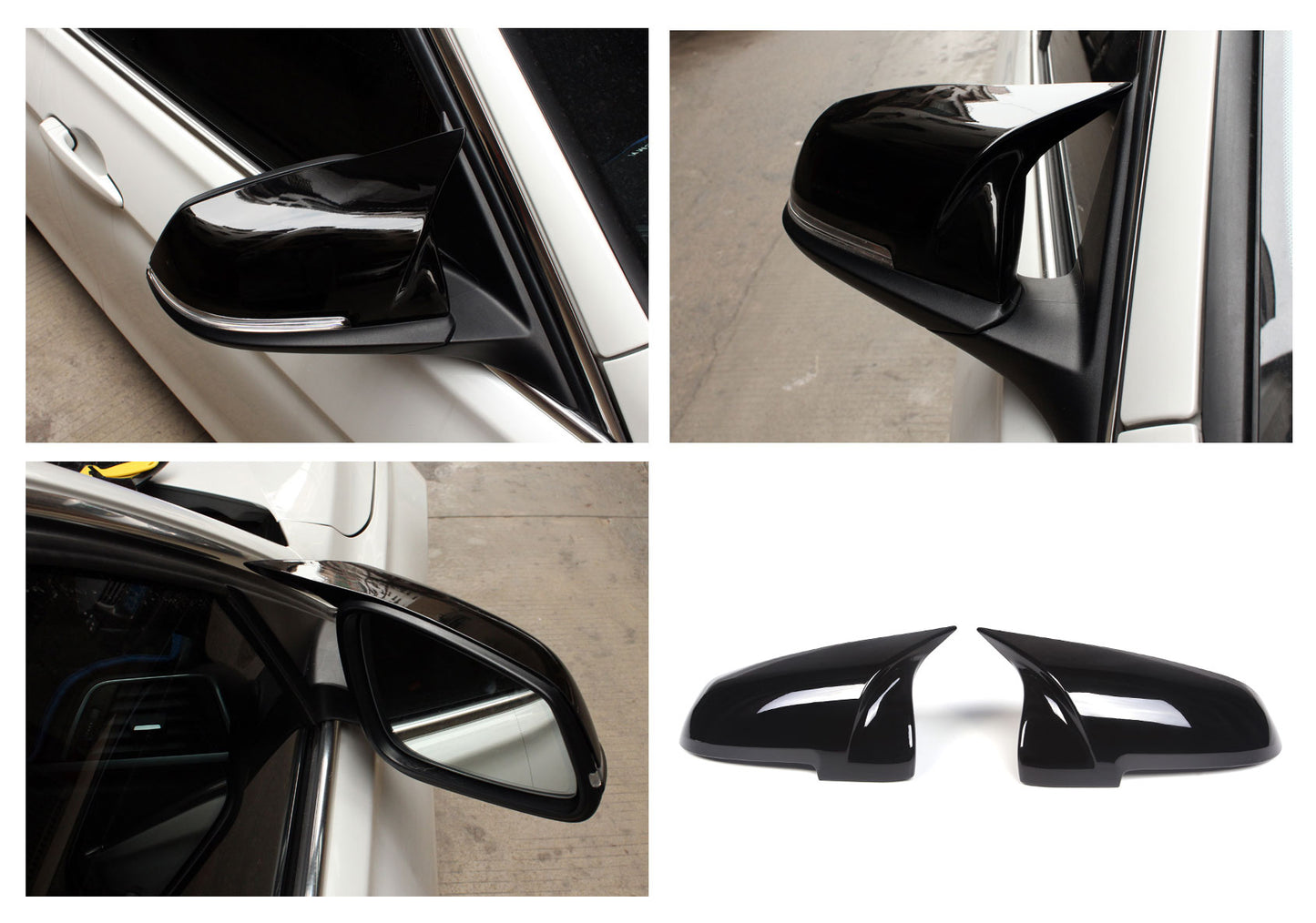 Spiegelkappen schwarz hochglanz Sport zum Austausch für BMW F10 F11 F06 F12 F13 F01 F02