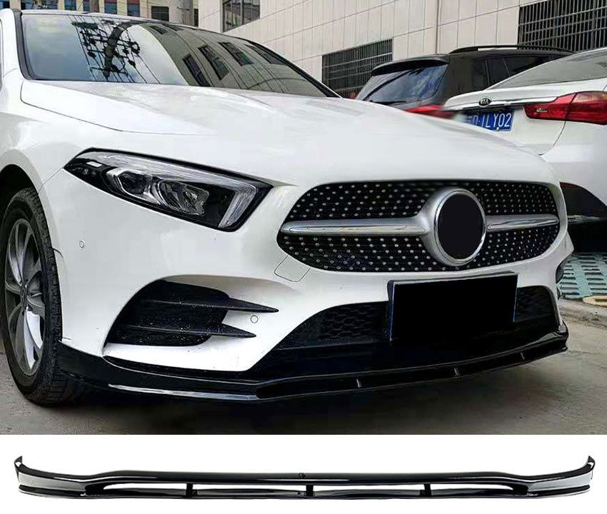 Frontspoiler Spoilerlippe hochglanz schwarz Mercedes A-Klasse W177 V177 AMG Line + A35 AMG