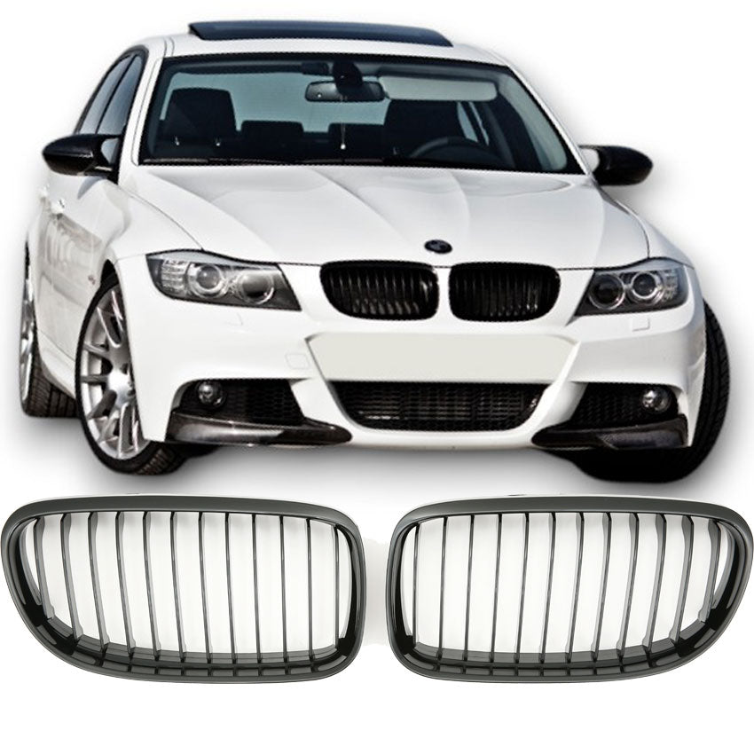 Sport Nierengrill Hochglanz Schwarz für BMW 3er E90 E91 LCI 09/2008–06/2012