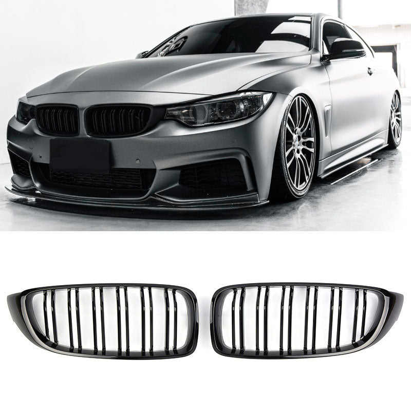 Sport Doppelsteg Nierengrill Hochglanz Schwarz für BMW 4er F32 F33 F36 F80 F82