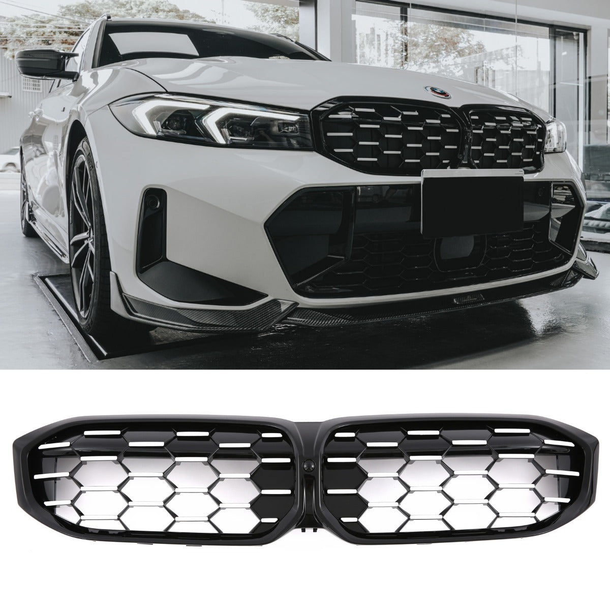 Sport Nierengrill Chrom Schwarz für BMW 3er G20 G21 LCI ab 07/2022