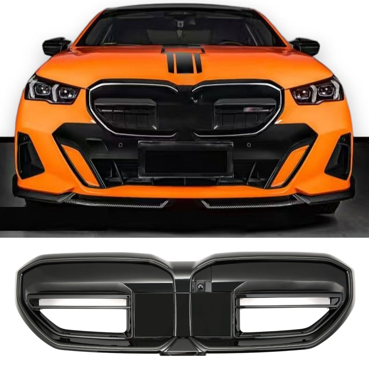 Sport Nierengrill Glanz Schwarz für BMW 5er G60 G61 ab 07/2023