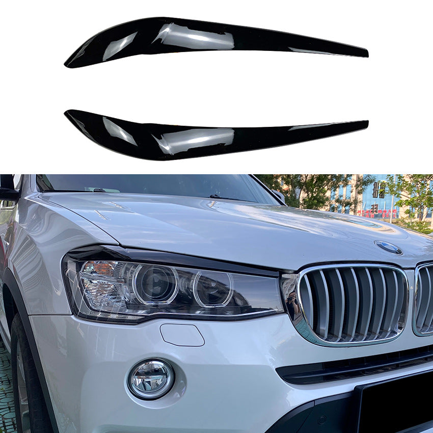 Scheinwerferblenden Böser Blick schwarz glanz für BMW X3 F25 LCI & X4 F26 2014-2017