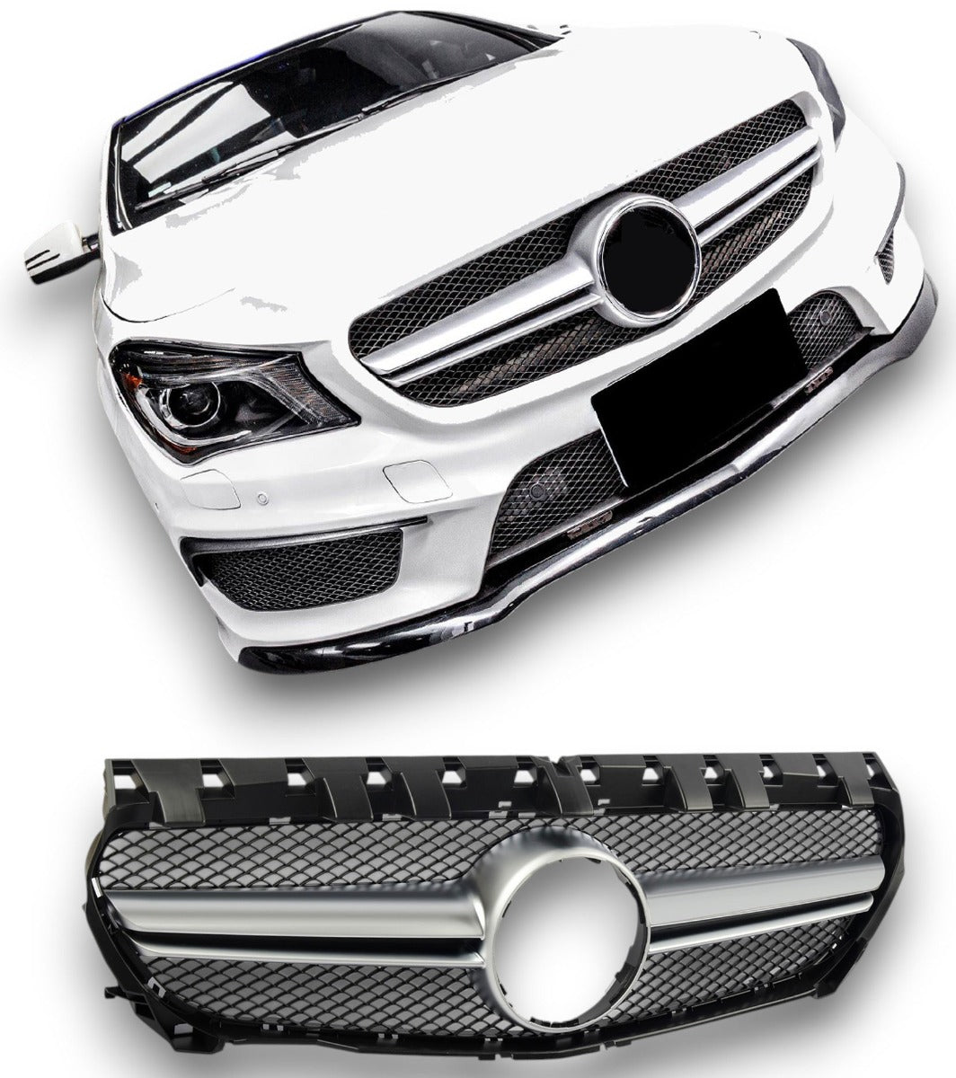 Sport Kühlergrill GT Design schwarz/silber für Mercedes CLA C117 2013-2019