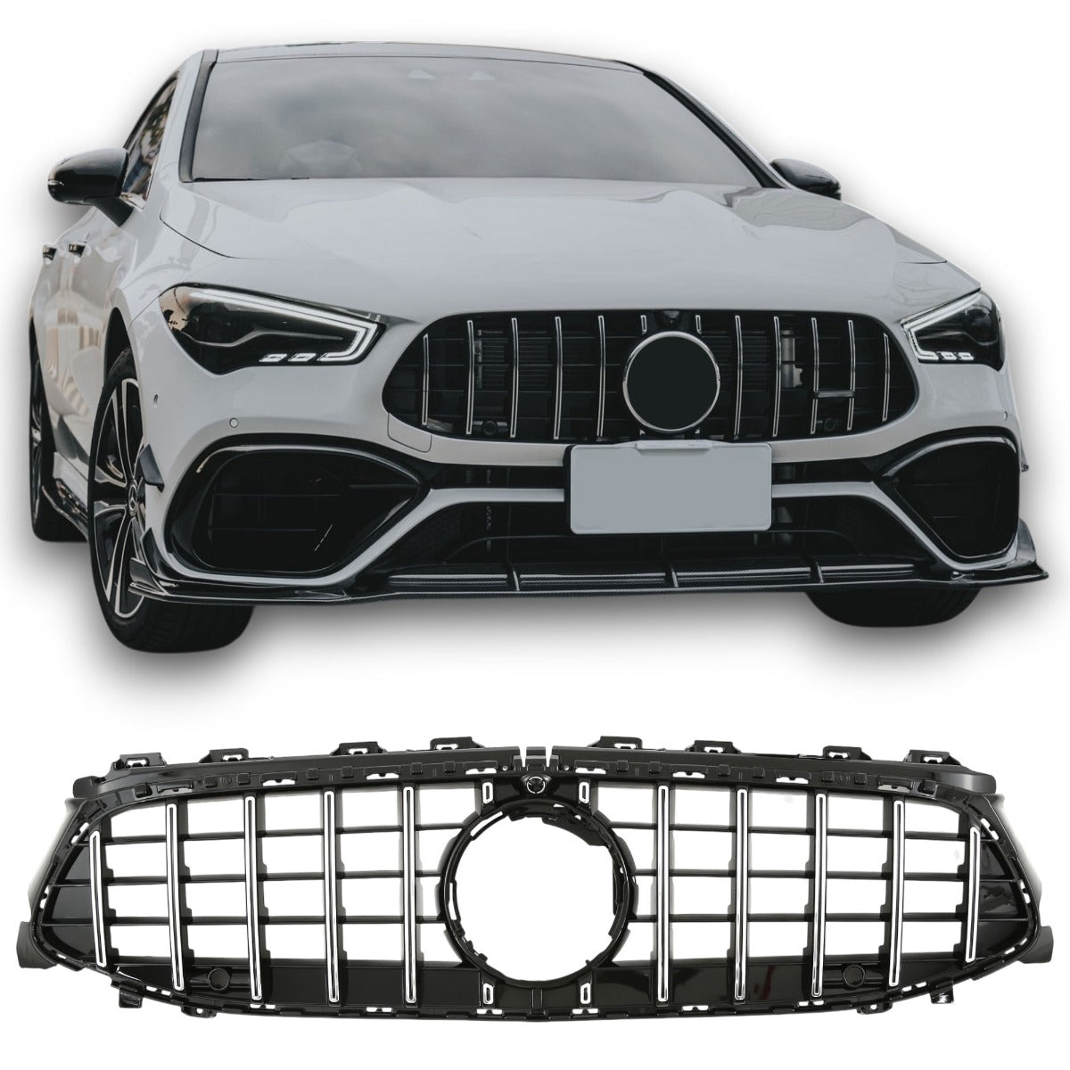 Panamericana GT Kühlergrill hochglanz schwarz für Mercedes CLA C118/X118 Facelift ab 2023