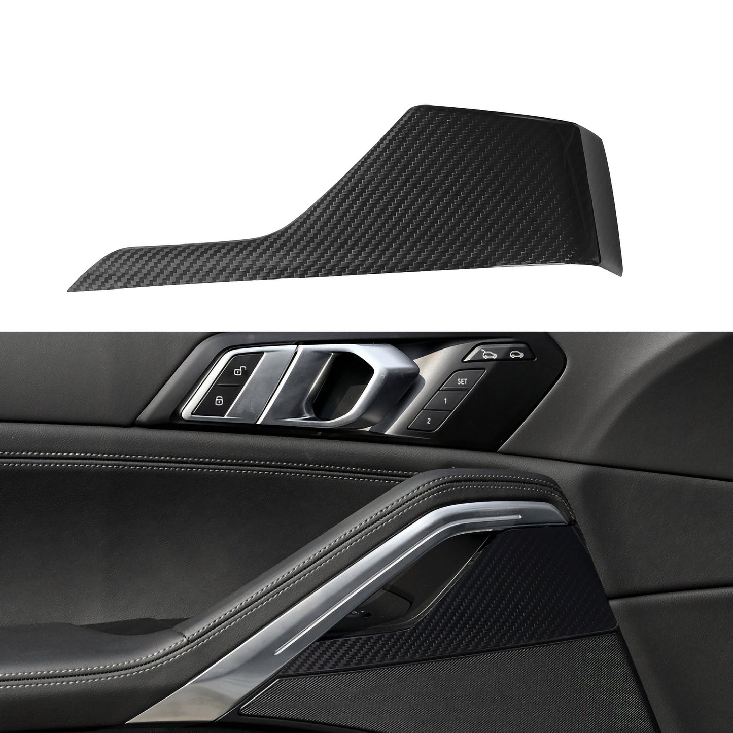 Dry Carbon Mittelkonsolen Set für BMW X6 G06 LCI / X6M F96 LCI (10-teilig)