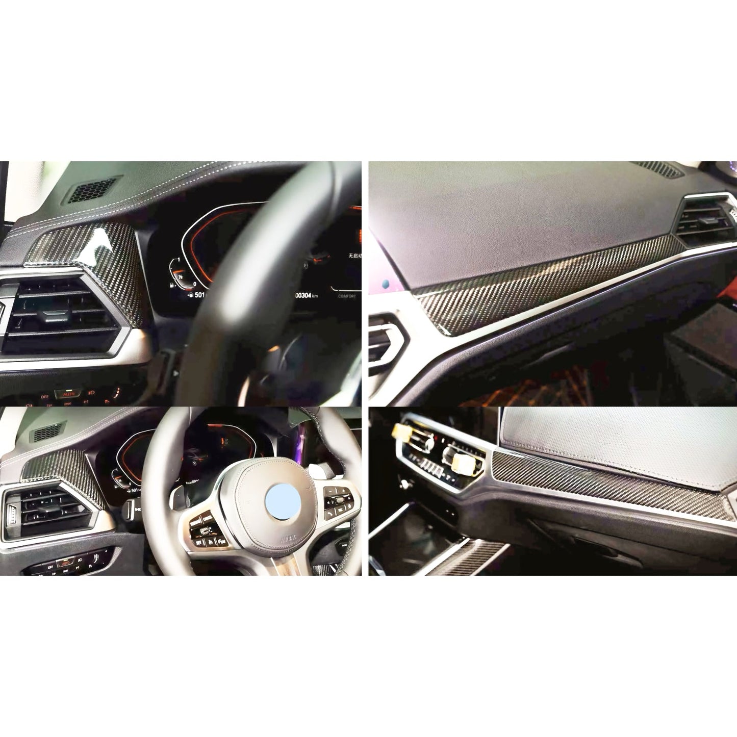 Dry Carbon Zierleiste Armaturenbrett für BMW M3 G80 M4 G82 G83 3er G20 G21 4er G22 G23 G26 Pre LCI