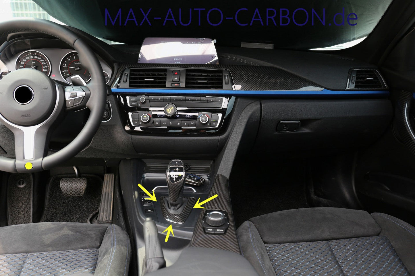 Dry CARBON Performance Schaltknauf Mittelkonsole Trim Center für BMW 1er 2er 3er 4er X1