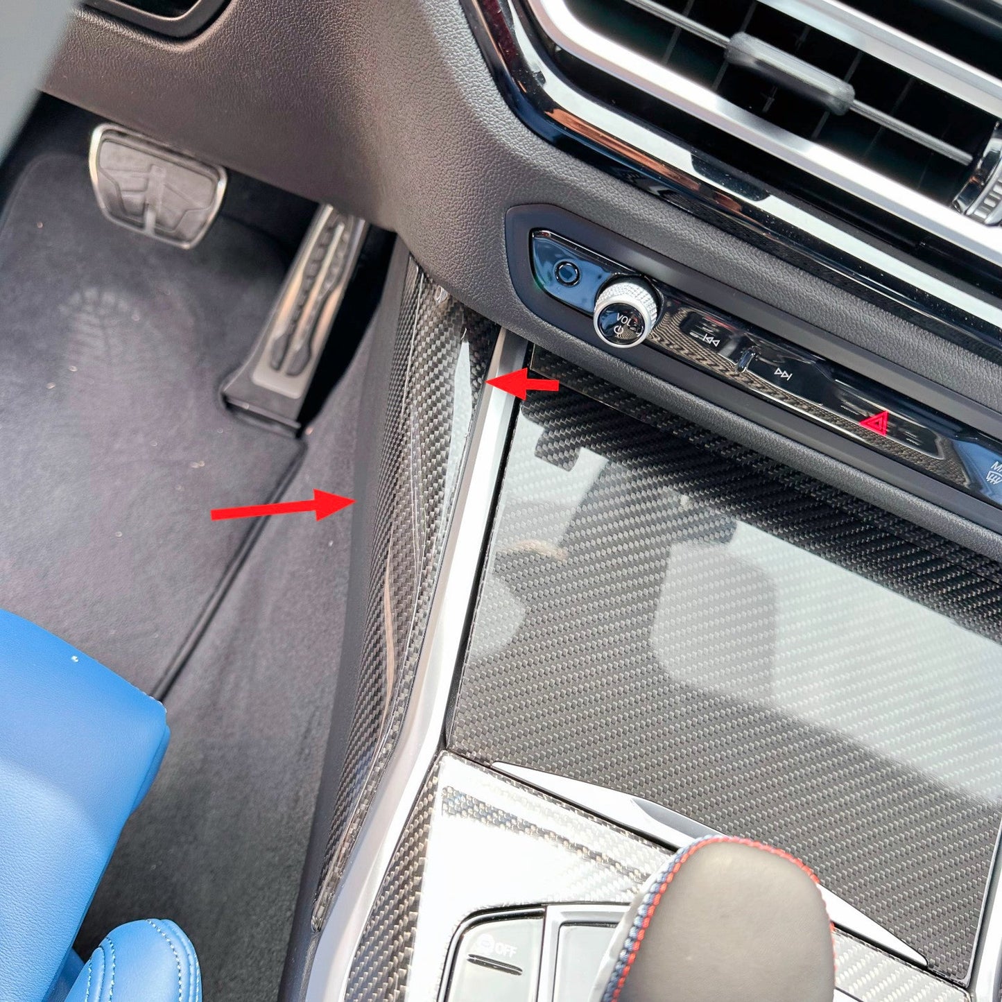 Dry Carbon Mittelkonsolen Blenden für BMW G20 G21 G22 G23 G26 G42 G80 G81 G82 G83 G87