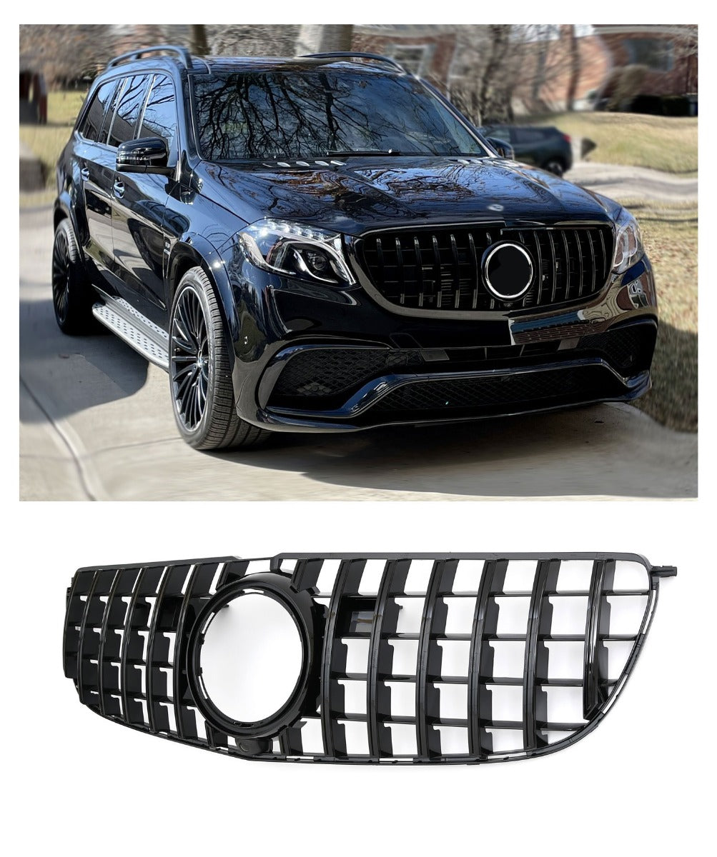 Panamericana GT Kühlergrill hochglanz schwarz für Mercedes GLS X166 Facelift 2016-2019