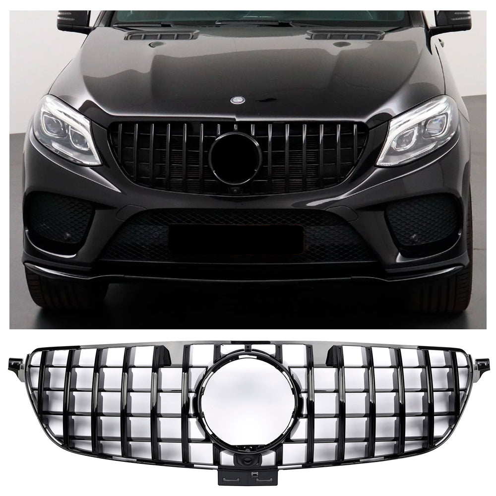 Panamericana GT Kühlergrill hochglanz schwarz für Mercedes GLE W166 ab 2015
