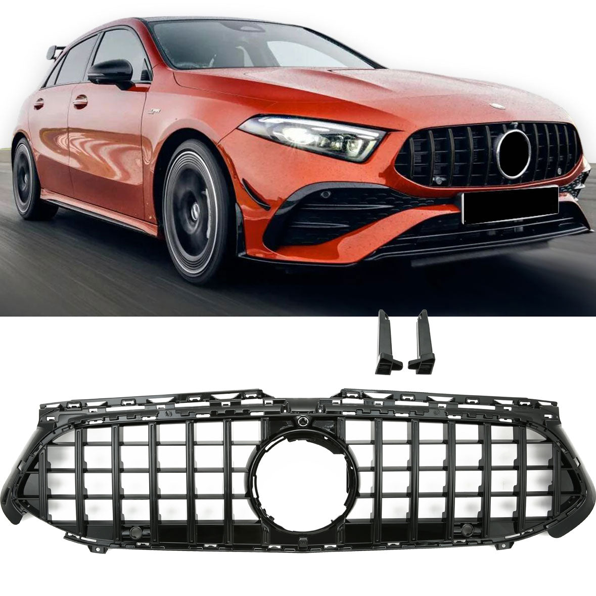 Panamericana GT Kühlergrill hochglanz schwarz für Mercedes A-Klasse W177 V177 Facelift ab 2023