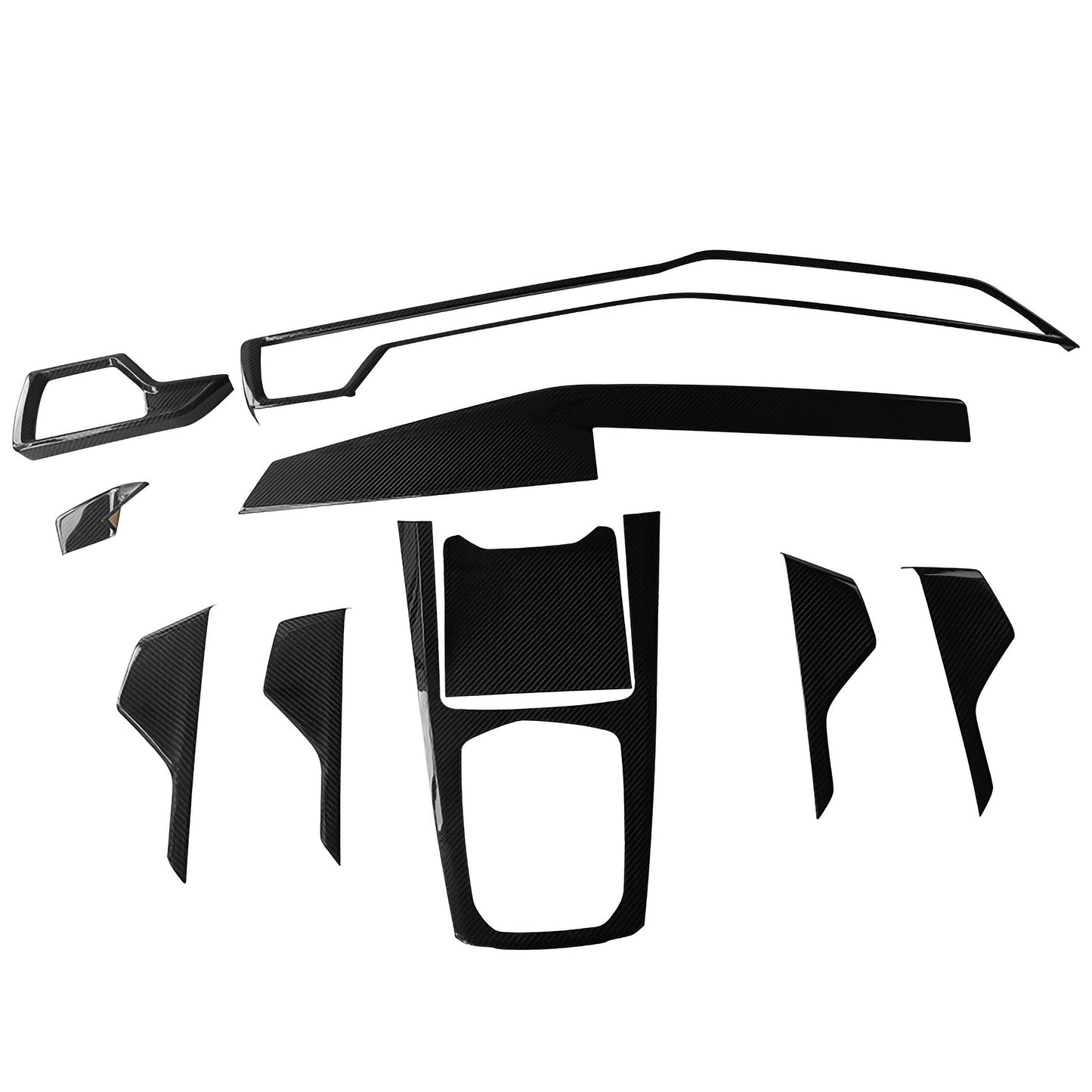 Dry Carbon Mittelkonsolen Set für BMW X6 G06 LCI / X6M F96 LCI (10-teilig)