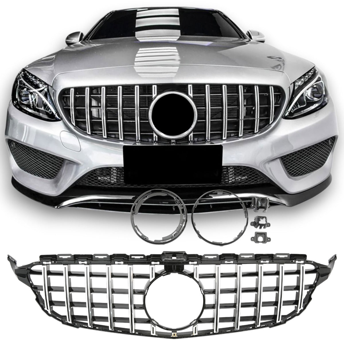 Sport Panamericana Kühlergrill für Mercedes C-Klasse W205/S205/A205/C205 2014-2021