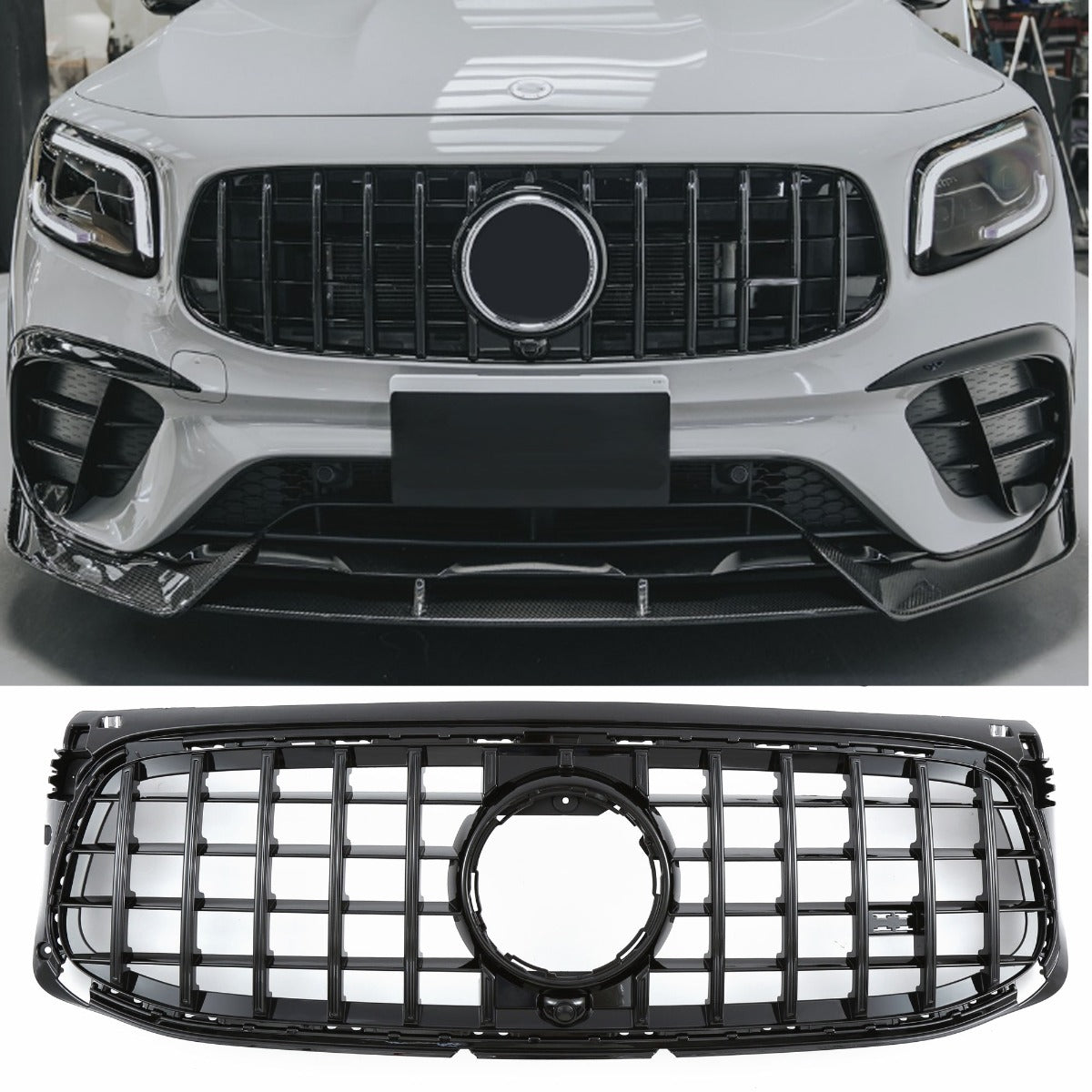 Sport Panamericana GT Kühlergrill hochglanz schwarz für Mercedes GLB X247 AMG Line 2019–2023