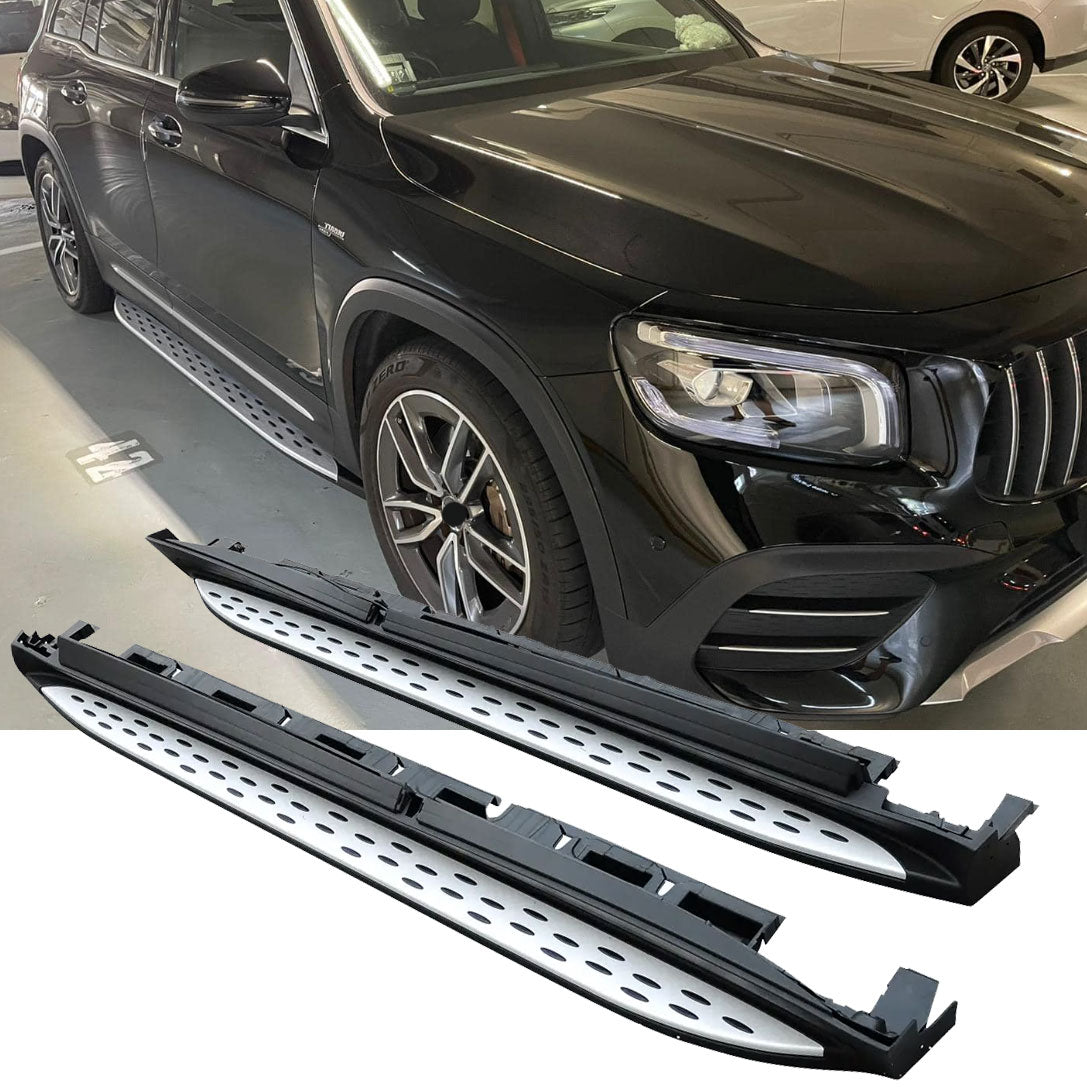 Alu Trittbretter Side Steps mit Anti-Rutsch Noppen für Mercedes GLB X247