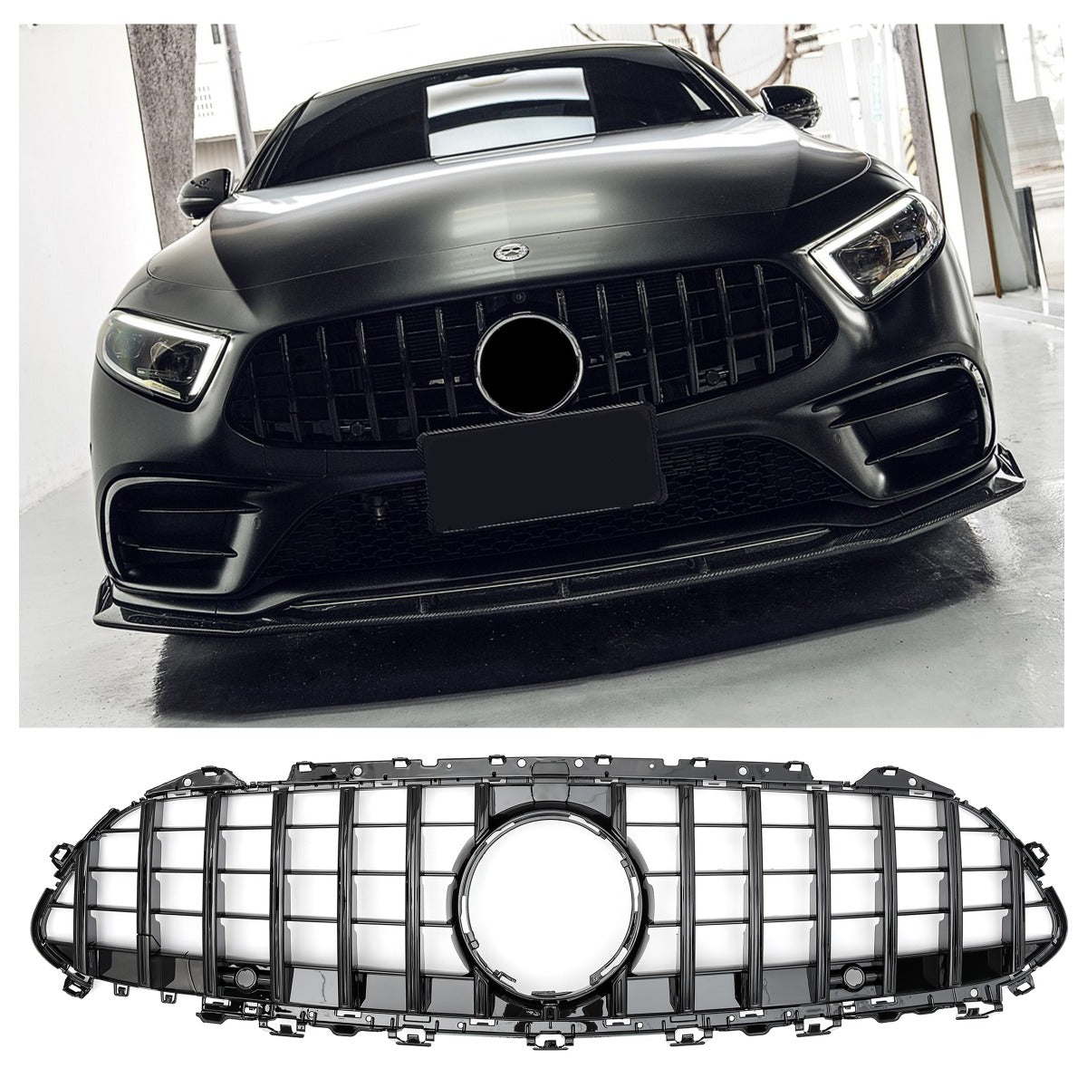 Sport Panamericana GT Kühlergrill hochglanz schwarz für Mercedes CLS C257 X257 ab 03/2018