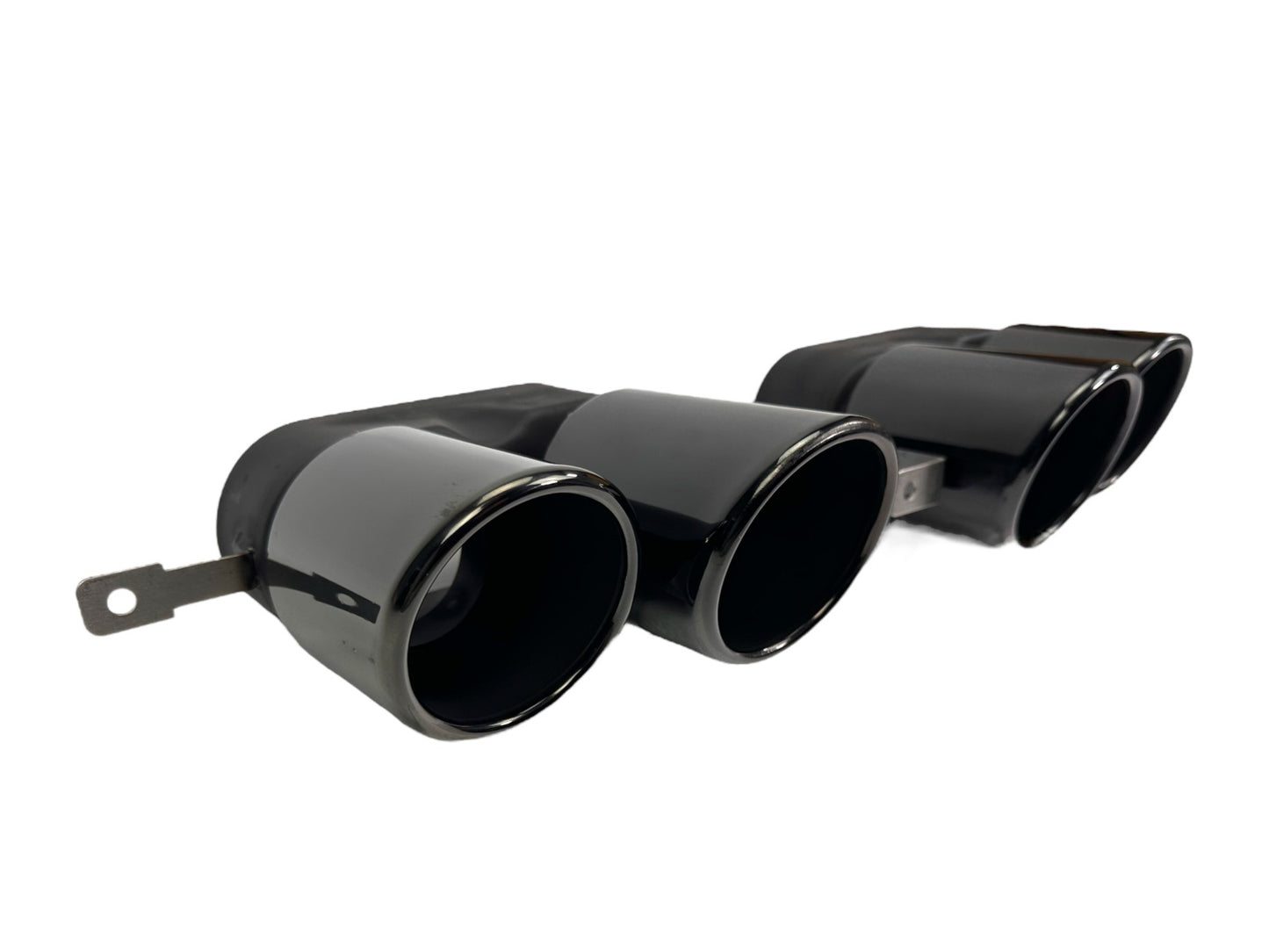 Auspuffblenden Satz hochglanz schwarz Edelstahl für Diffusor MDS-320500