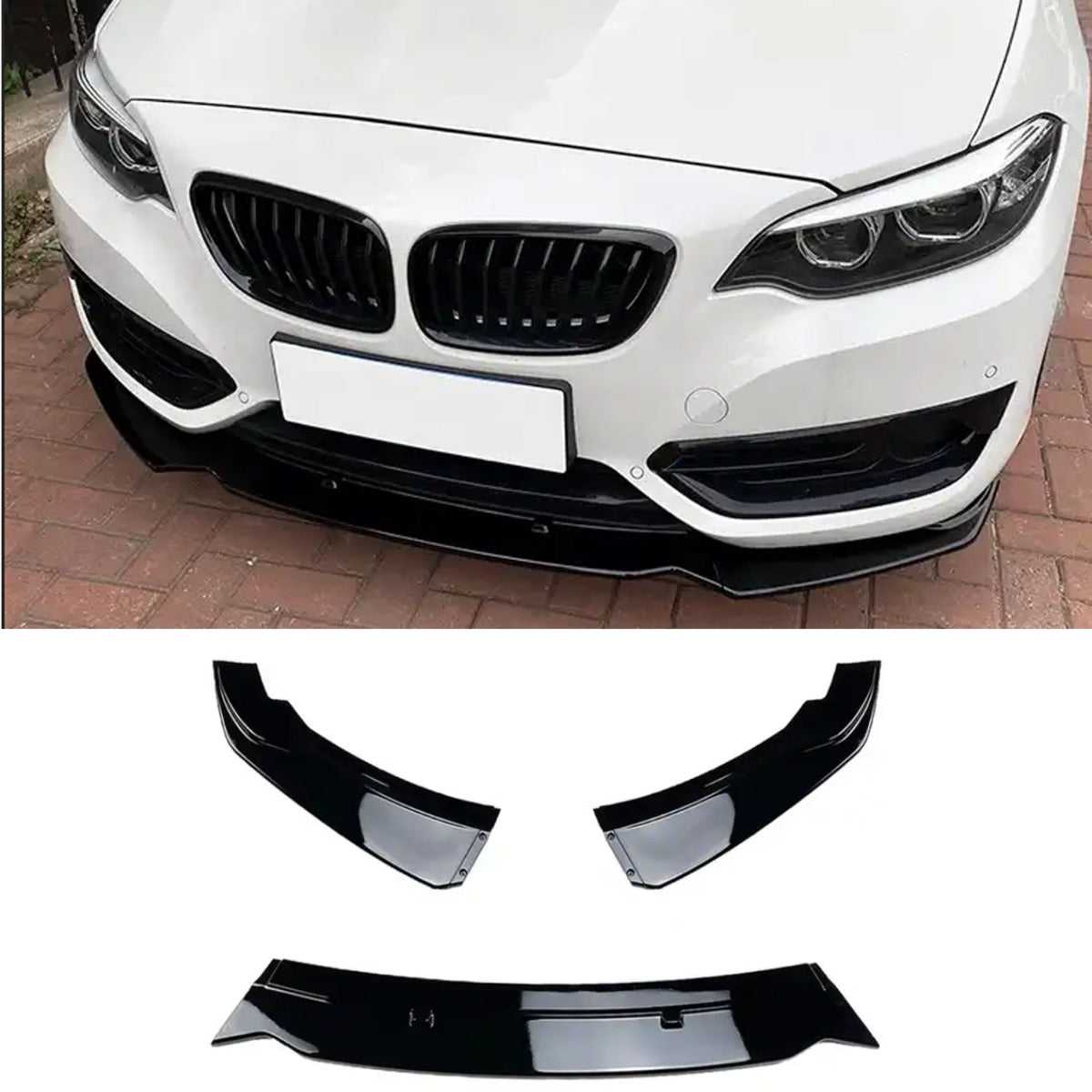 Frontspoiler Splitter Spoilerlippe hochglanz schwarz für BMW 2er F22 F23 Sportline 2013-2021