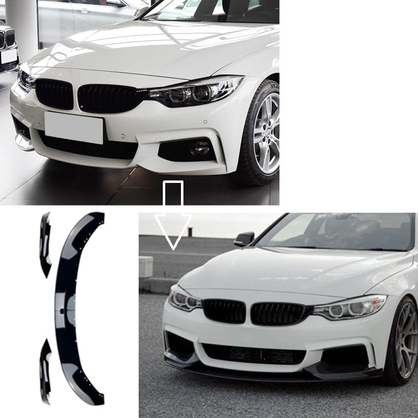 Frontspoiler Splitter Spoilerlippe schwarz glänzend BMW 4er F32 F33 F36 M-Sport