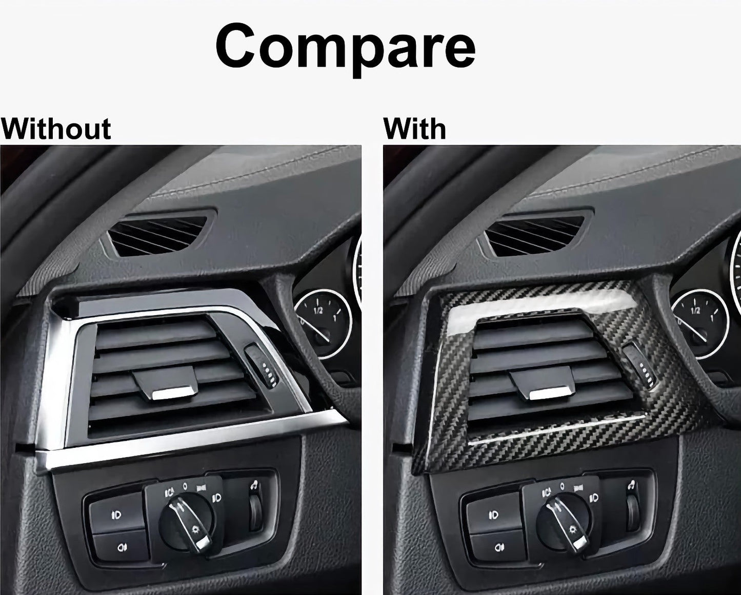 Carbon Lüfterauslass Blenden für BMW F30 F31 F32 F33 F34 F35 F36 335i 340i 435i 440i M3 M4 F80 F82 F83