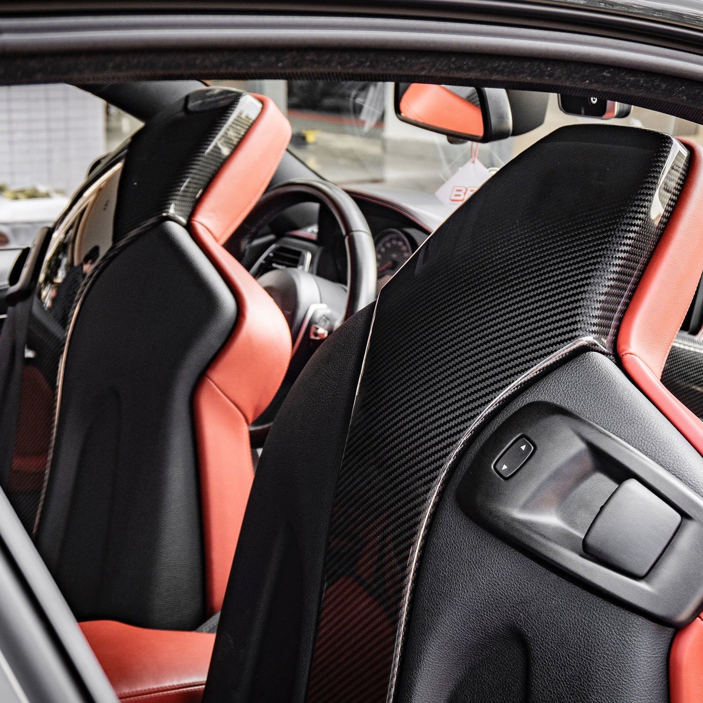 Dry Carbon Sitz Cover für BMW M2 F87 + Competition / M3 F80 / M4 F82 F83