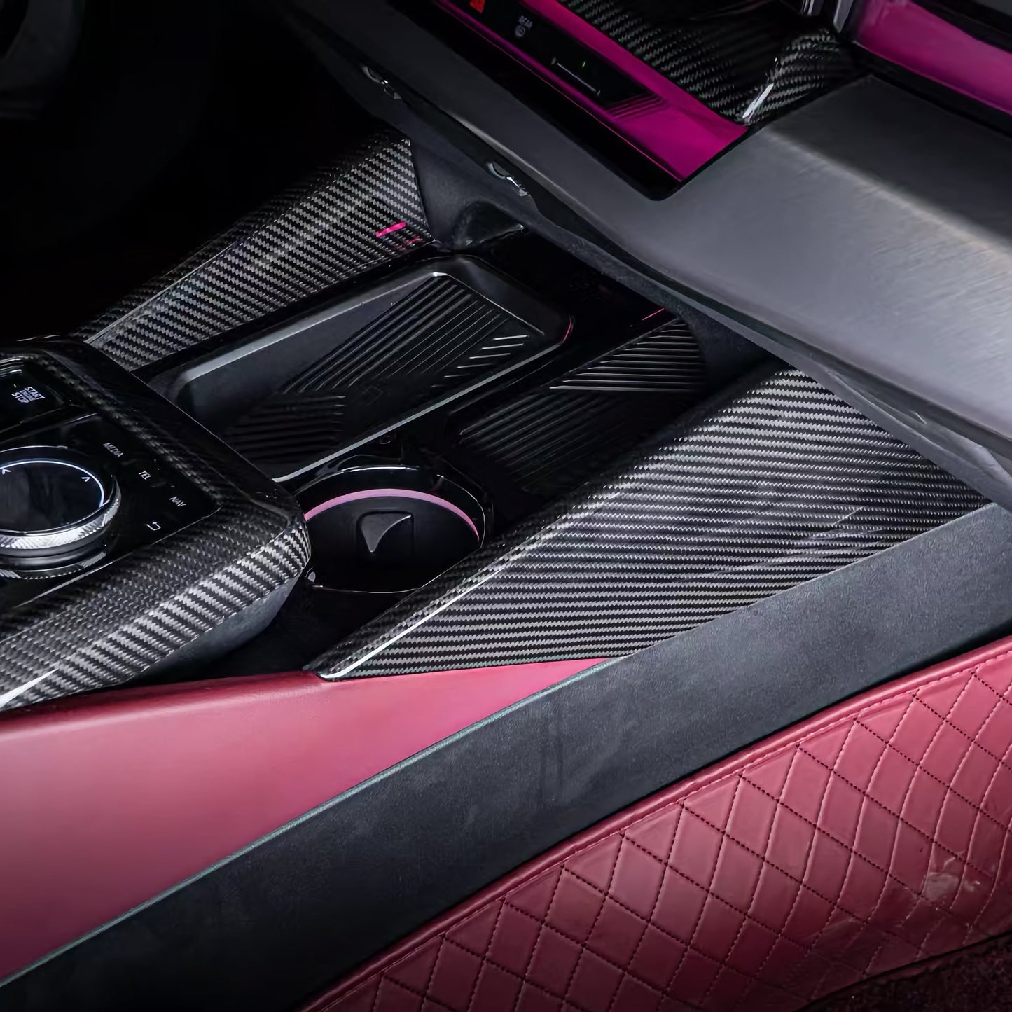 Dry Carbon Mittelkonsolen KIT für BMW 5er G60 G61 / M5 G90 G99
