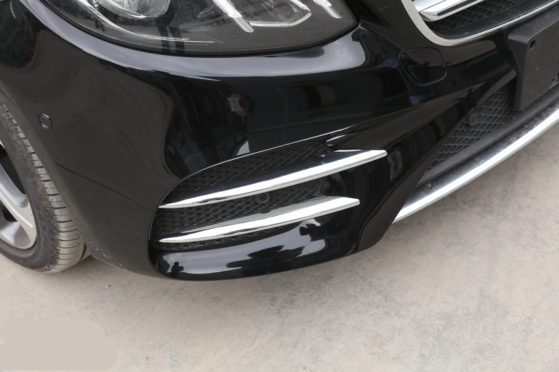 Chrom Stoßstangengitter-Finnen für Mercedes E-Klasse W213/C238 AMG 2016-2020