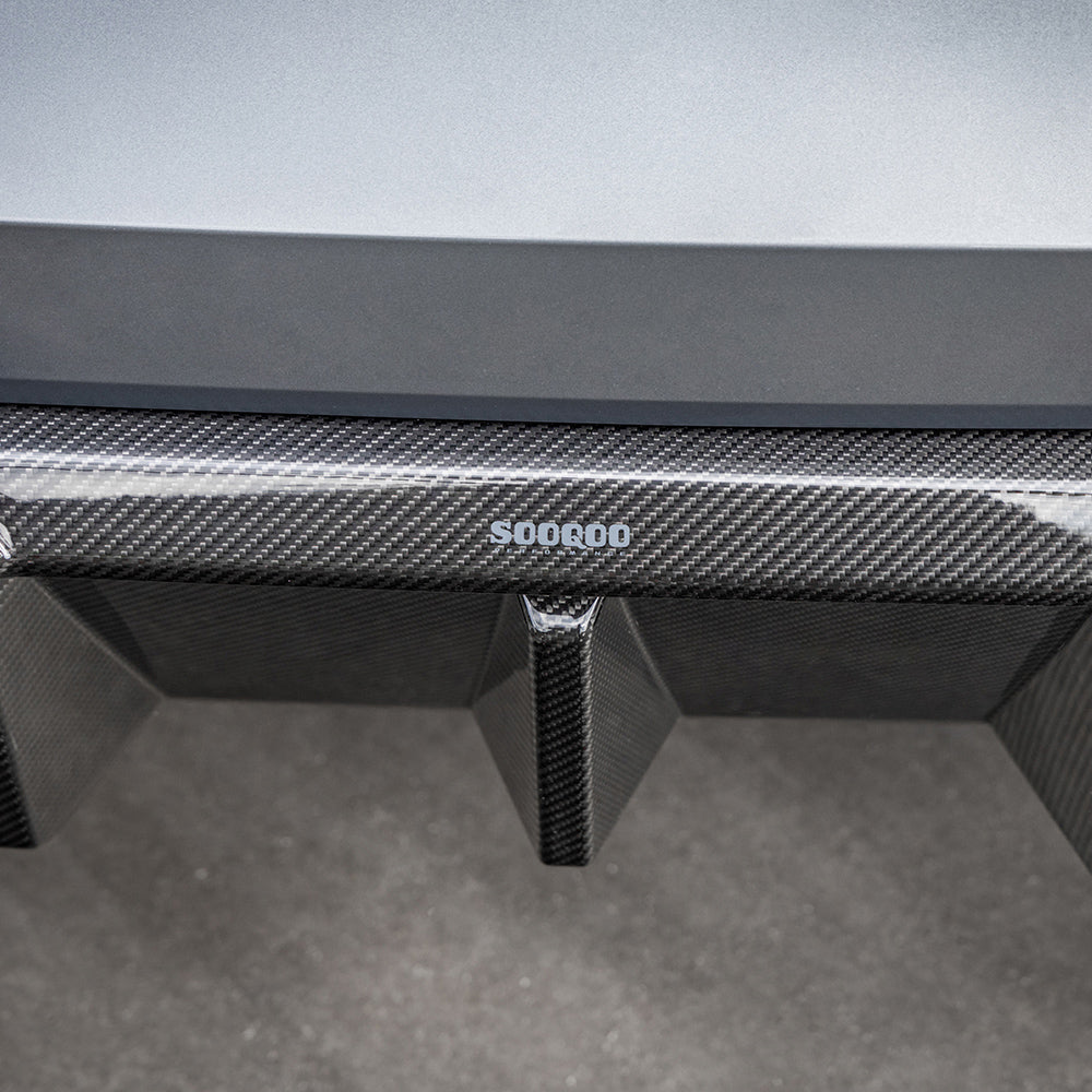 Dry Carbon Heckdiffusor Heck Winglet "SQ-B Style" für BMW M3 G80 G81 / M4 G82 G83 inkl. LCI