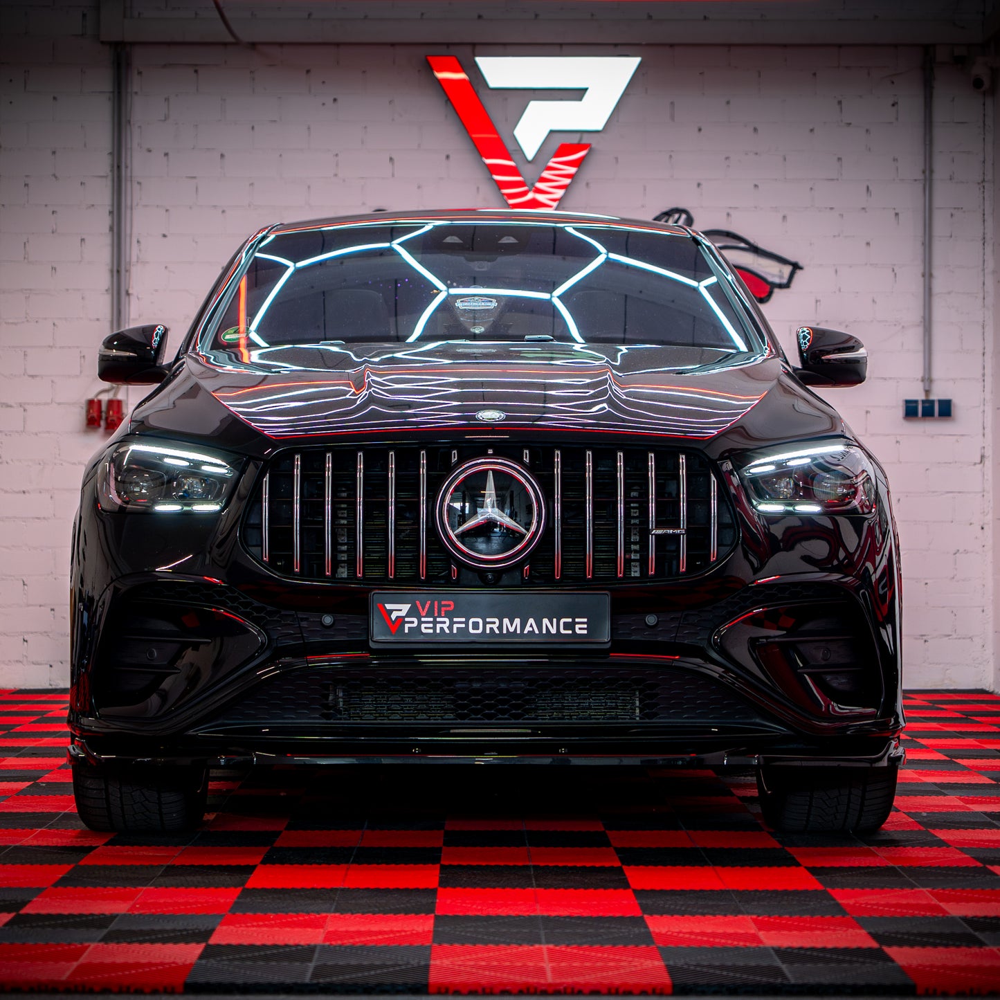 Sport Panamericana GT Kühlergrill hochglanz schwarz für Mercedes W167 GLE Facelift AMG-Line