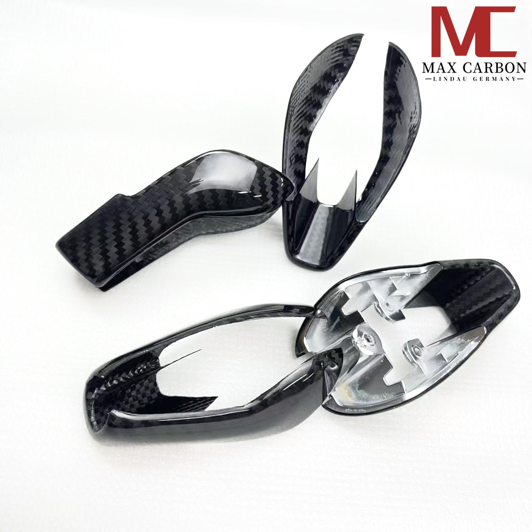 Dry Carbon Schaltknauf Blenden für BMW M2 G87 / M3 G80 G81 / M4 G82 G83 / M8 F91 F92 F93 / X3M F97 / X4M F98