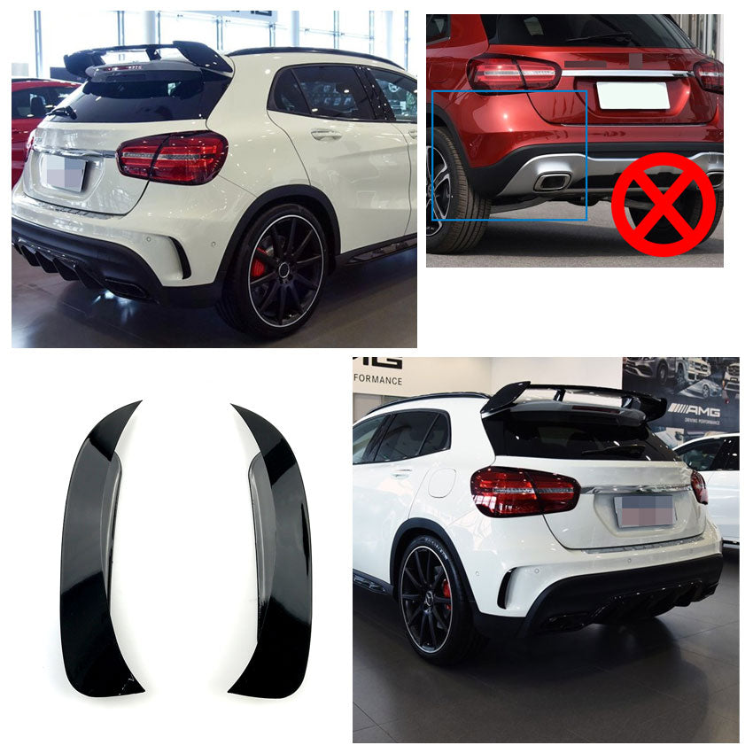Aero Flaps AMG Optik schwarz für Mercedes GLA X156 Vorfacelift