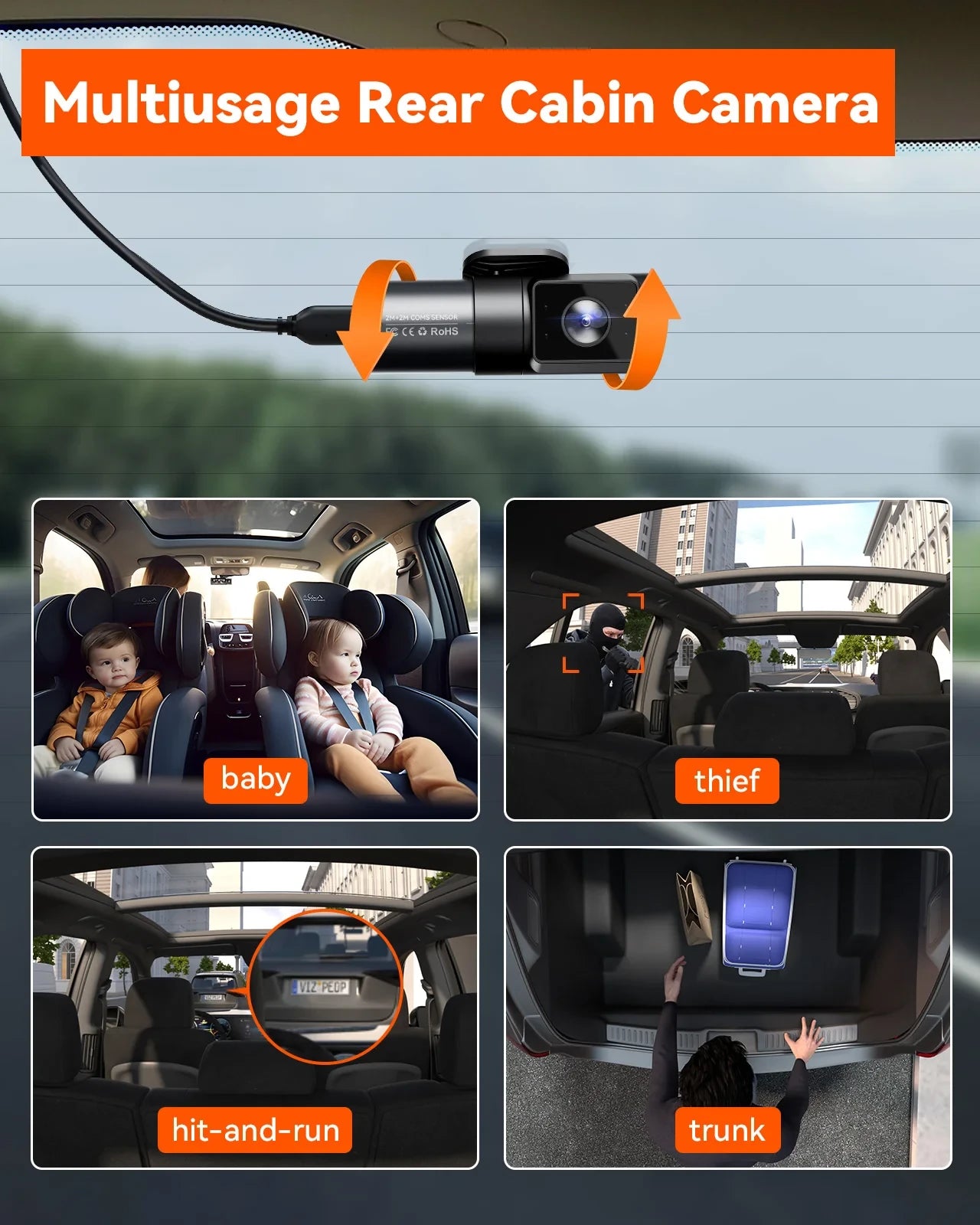 Vantrue N5 2,5K 4-Channel Dashcam