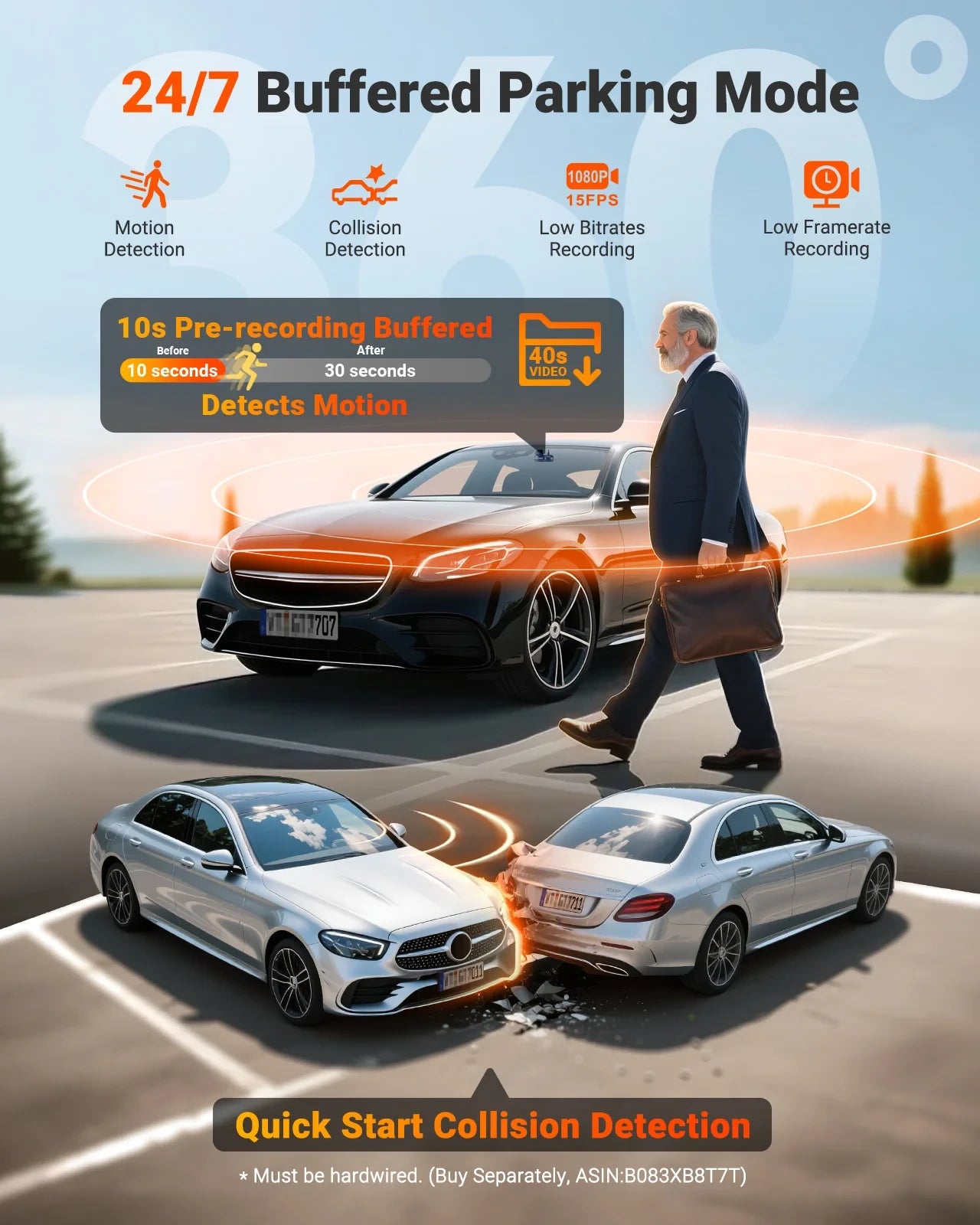 Vantrue N5S Dashcam Bundle mit LTE Modul und Universal Hardwire Kit