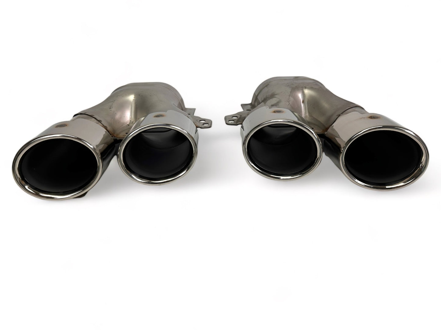 Auspuffblenden Set Edelstahl Black-Chrome für MDS Diffusor