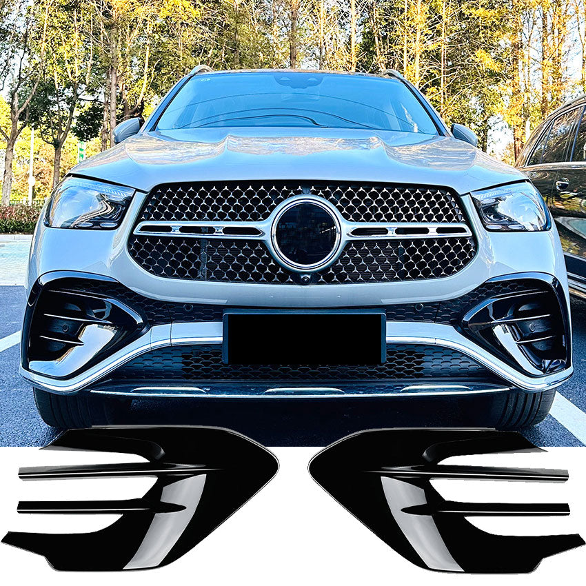 Aero Lufteinlass-Blenden Frontspoiler Mercedes GLE W167 C167 AMG Line Facelift ab 07/2023 schwarz