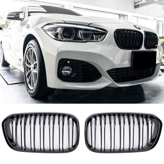 Sport Doppelsteg Nierengrill Hochglanz Schwarz BMW 1er F20 F21 LCI 2015-2019