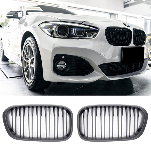 Doppelsteg Nierengrill matt schwarz für BMW 1er F20 F21 LCI ab 02/2015
