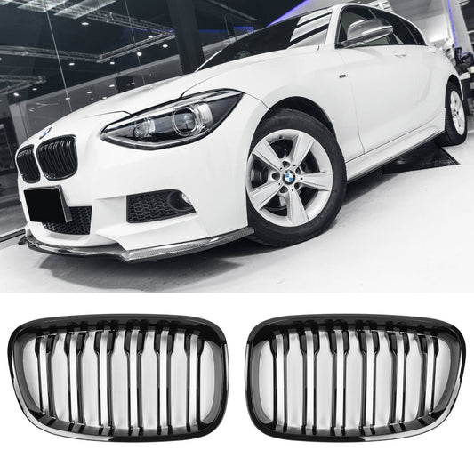 Sport Doppelsteg Nierengrill hochglanz schwarz BMW 1er F20 F21 2011-2015 Vor-Facelift