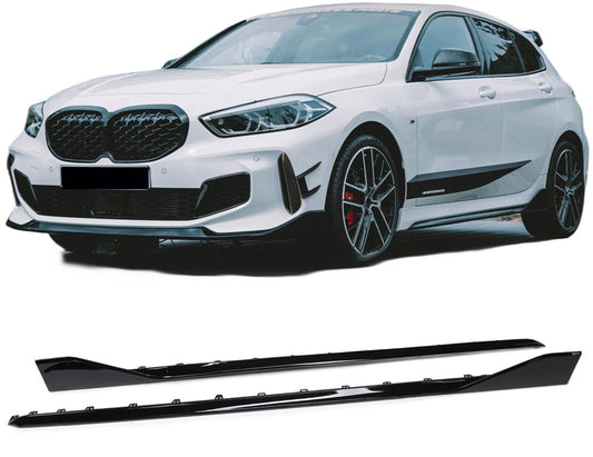 Seitenschweller Set BMW 1er F40 ab 2019 mit M-Paket hochglanz schwarz