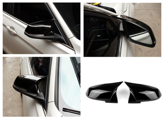 Spiegelkappen schwarz Hochglanz Sport für BMW 1er F20 F21 2er F22 3er F30 F31 4er F32 F33 F36 X1 E84