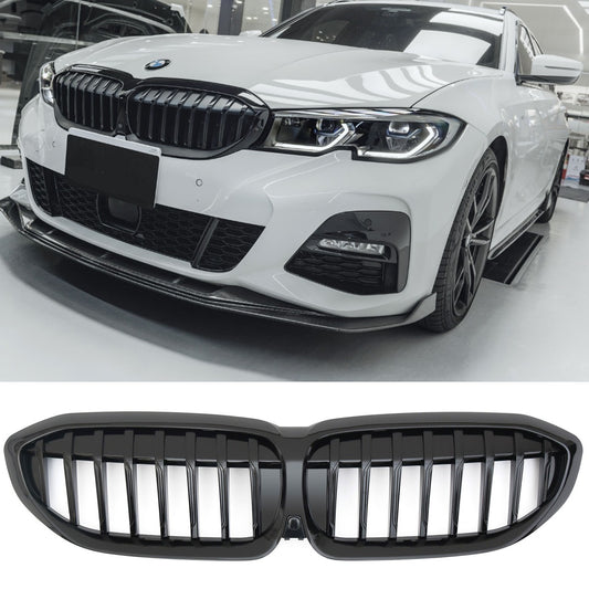 Sport Nierengrill Hochglanz Schwarz für BMW 3er G20 G21 2019-2022 vor-LCI