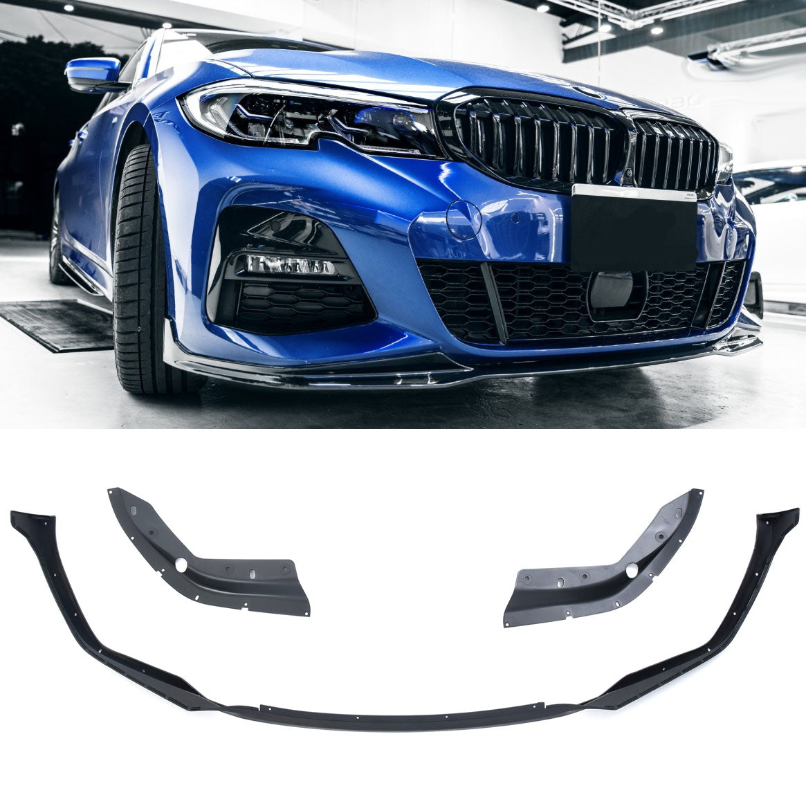 Frontspoiler Hochglanz Schwarz für BMW 3er G20/G21 vor-LCI mit M-Paket 2019-2022