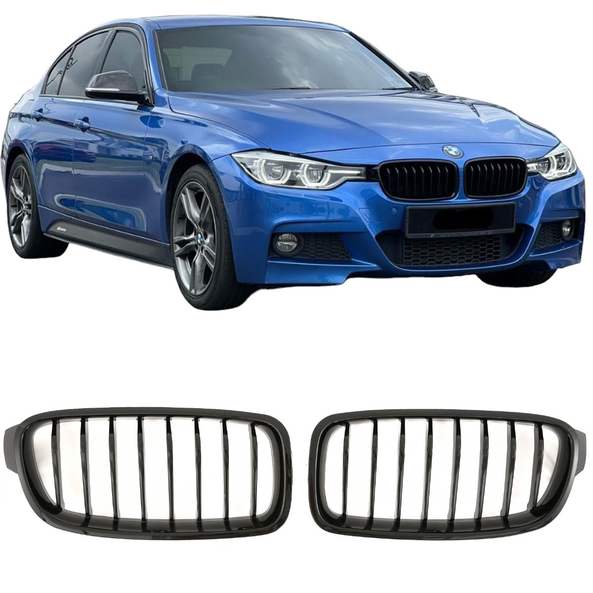 Sport Nierengrill Hochglanz Schwarz für BMW 3er F30 F31 11/2011-02/2019