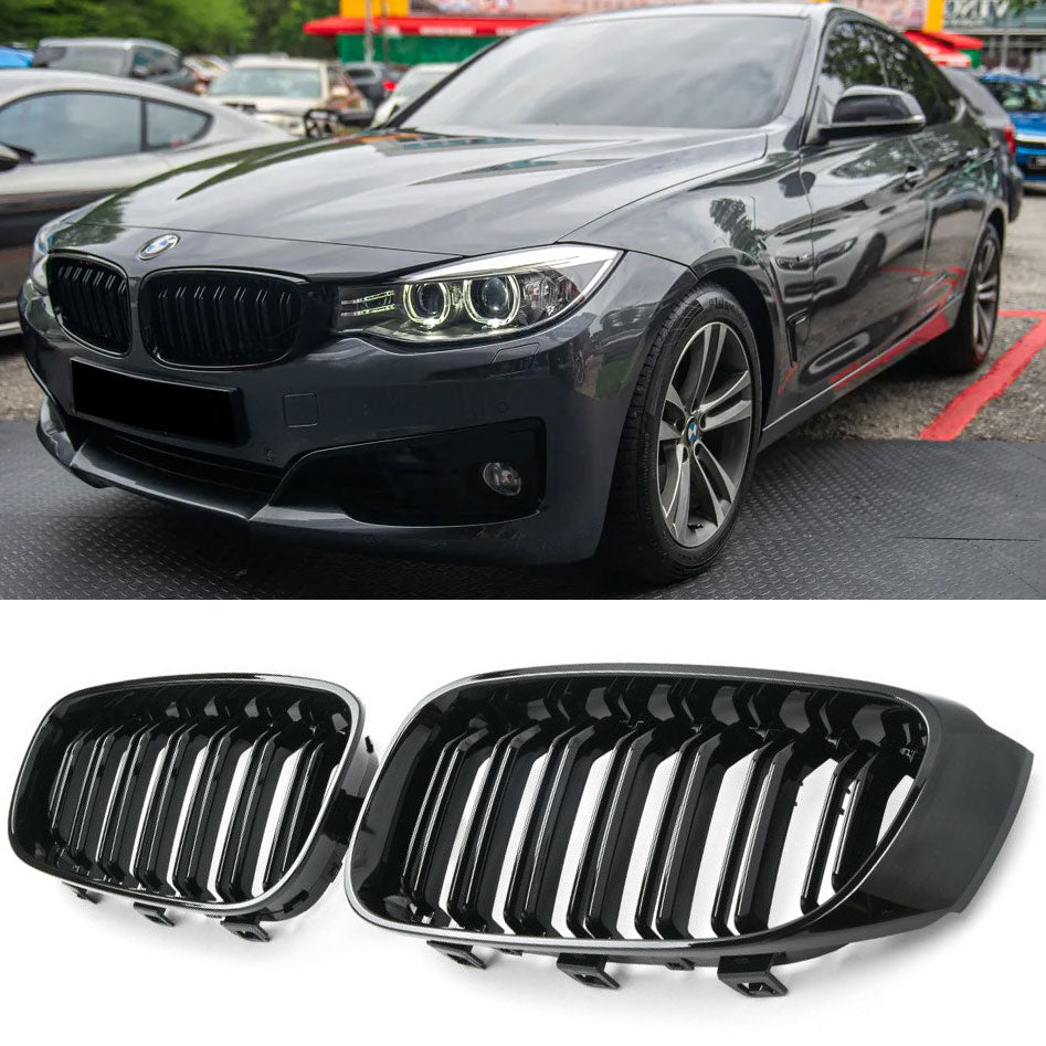 Sport Nierengrill Doppelsteg hochglanz schwarz für BMW 3er F34 GT 06/2013-02/2019