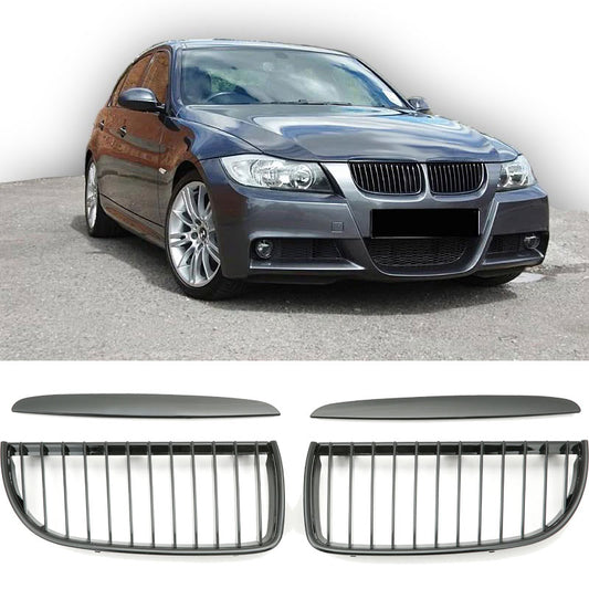 Sport Nierengrill Hochglanz Schwarz für BMW 3er E90 E91 2005-2008 Vor-LCI