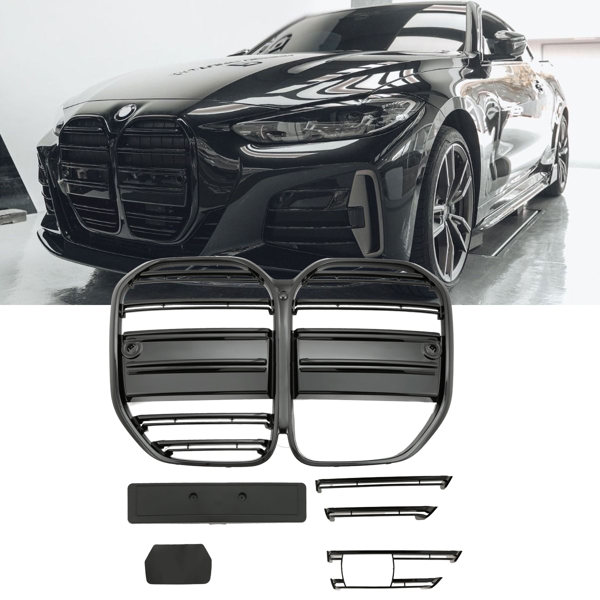 Sport Nierengrill hochglanz schwarz für BMW 4er G22 G23