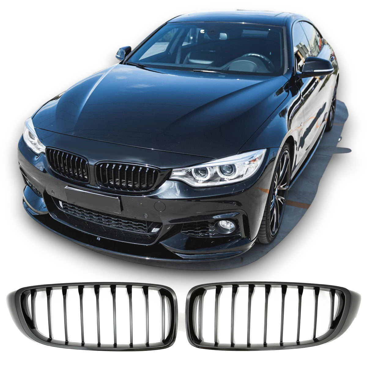 Sport Nierengrill Hochglanz Schwarz für BMW 4er F32 F33 F36 F80 F82