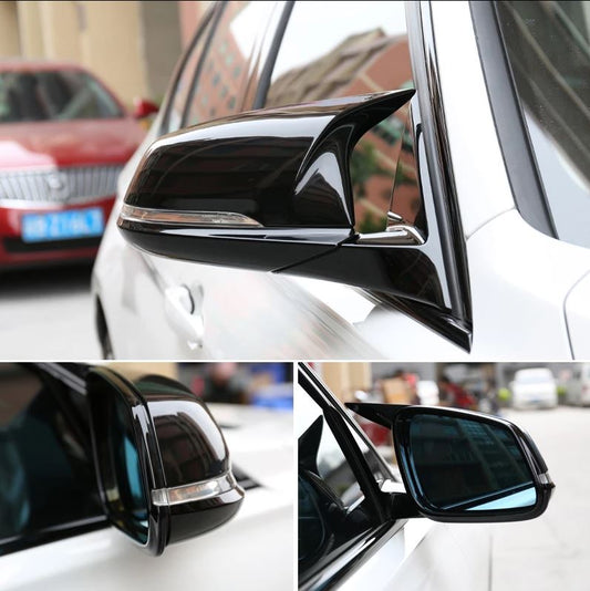 Spiegelkappen Sport hochglanz schwarz zum Austausch für BMW X2 F39, X1 F48, Z4 G29, 1er F40, 2er Gran Coupé F44
